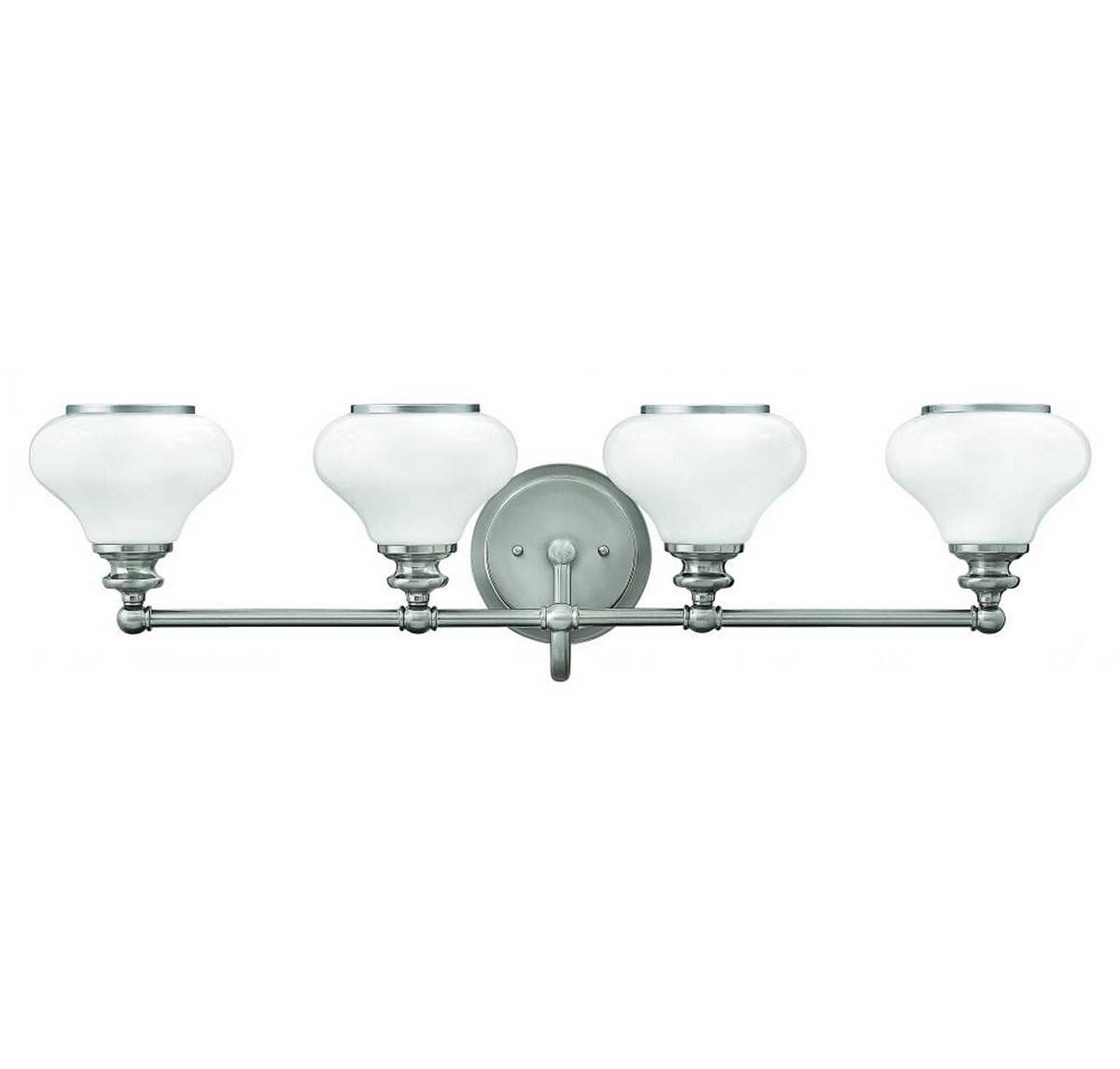 Hinkley Ainsley 4-Light Bathroom Vanity Light in Brushed Nickel