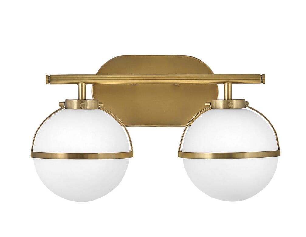 Hinkley Hollis 2-Light LED Bathroom Vanity Light in Heritage Brass