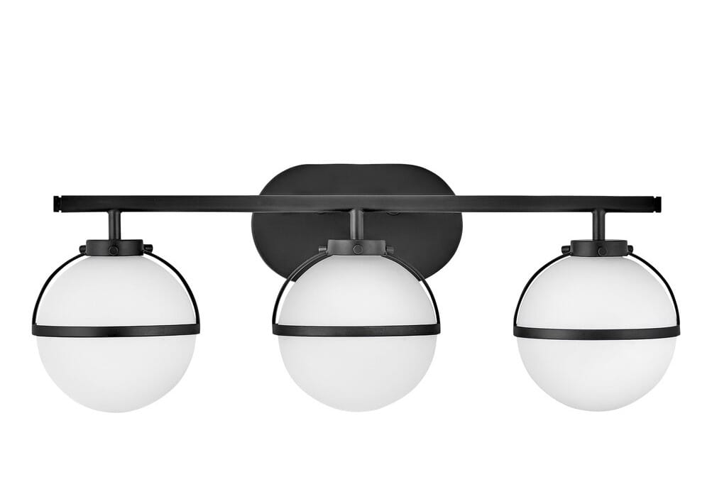 Hinkley Hollis 3-Light LED Bathroom Vanity Light in Black