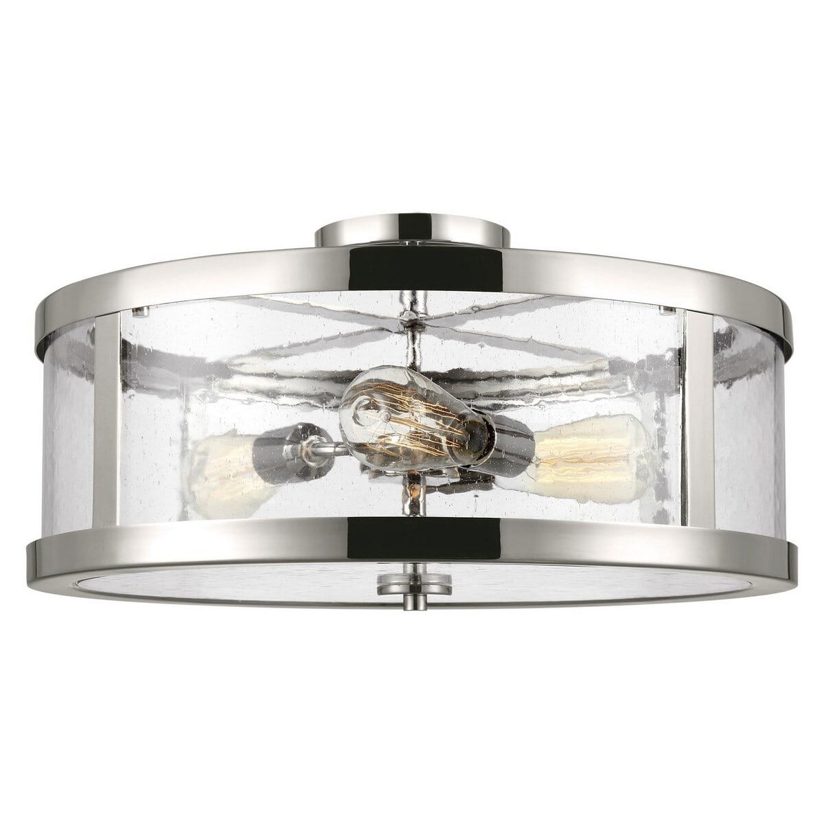 Feiss Harrow 19.63" 3-Light Flush Mount in Polished Nickel