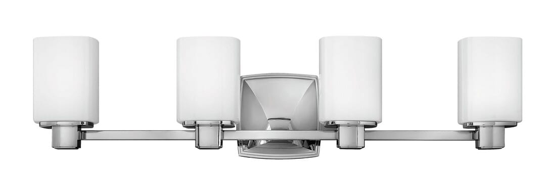 Hinkley Tessa 4-Light Bathroom Vanity Light in Chrome