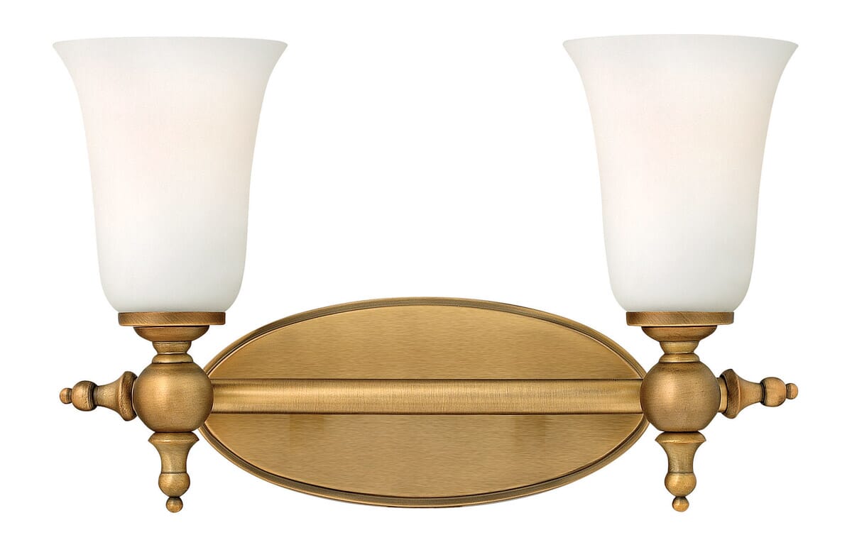 Hinkley Yorktown 2-Light Bathroom Vanity Light in Brushed Bronze