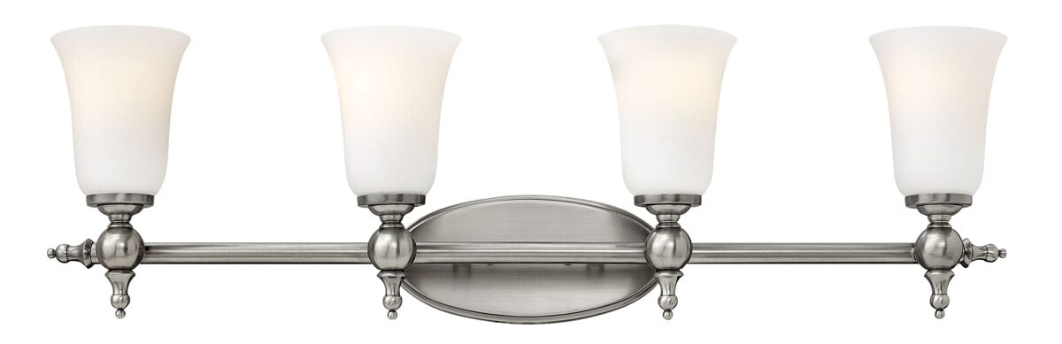 Hinkley Yorktown 4-Light Bathroom Vanity Light in Antique Nickel