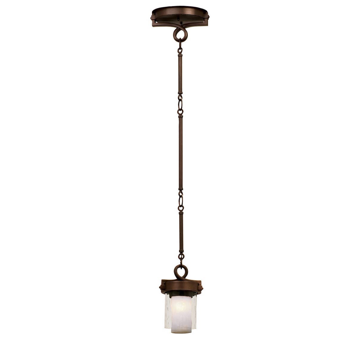 Kalco Newport 1-Light Mini Pendant in Satin Bronze