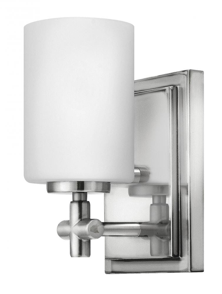 Hinkley Laurel 1-Light Bathroom Wall Sconce in Polished Nickel