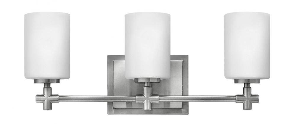 Hinkley Laurel 3-Light Bathroom Vanity Light in Brushed Nickel