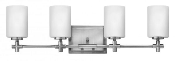 Hinkley Laurel 4-Light Bathroom Vanity Light in Brushed Nickel