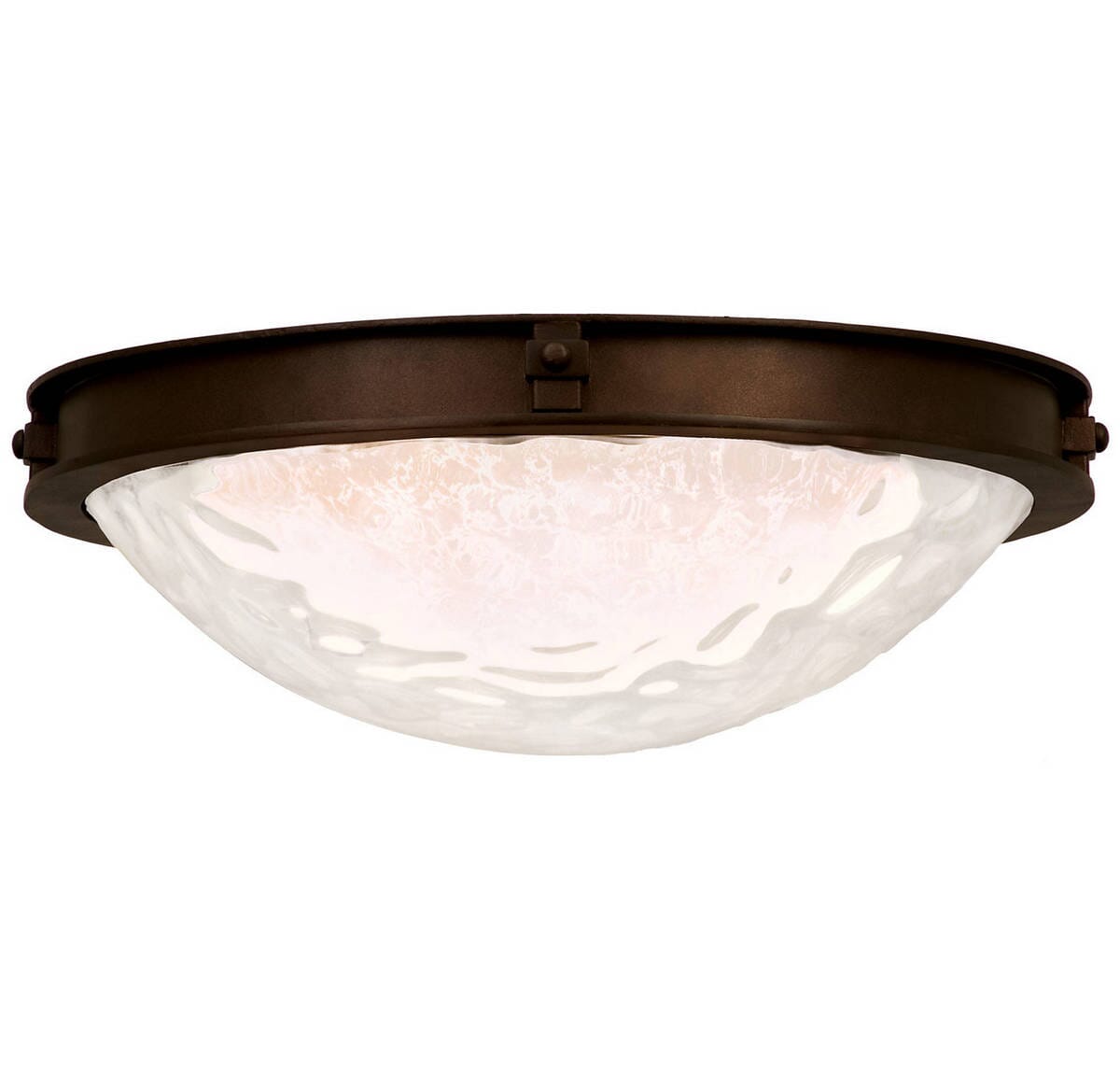 Kalco Newport 2-Light Energy Saving Flush Mount in Satin Bronze