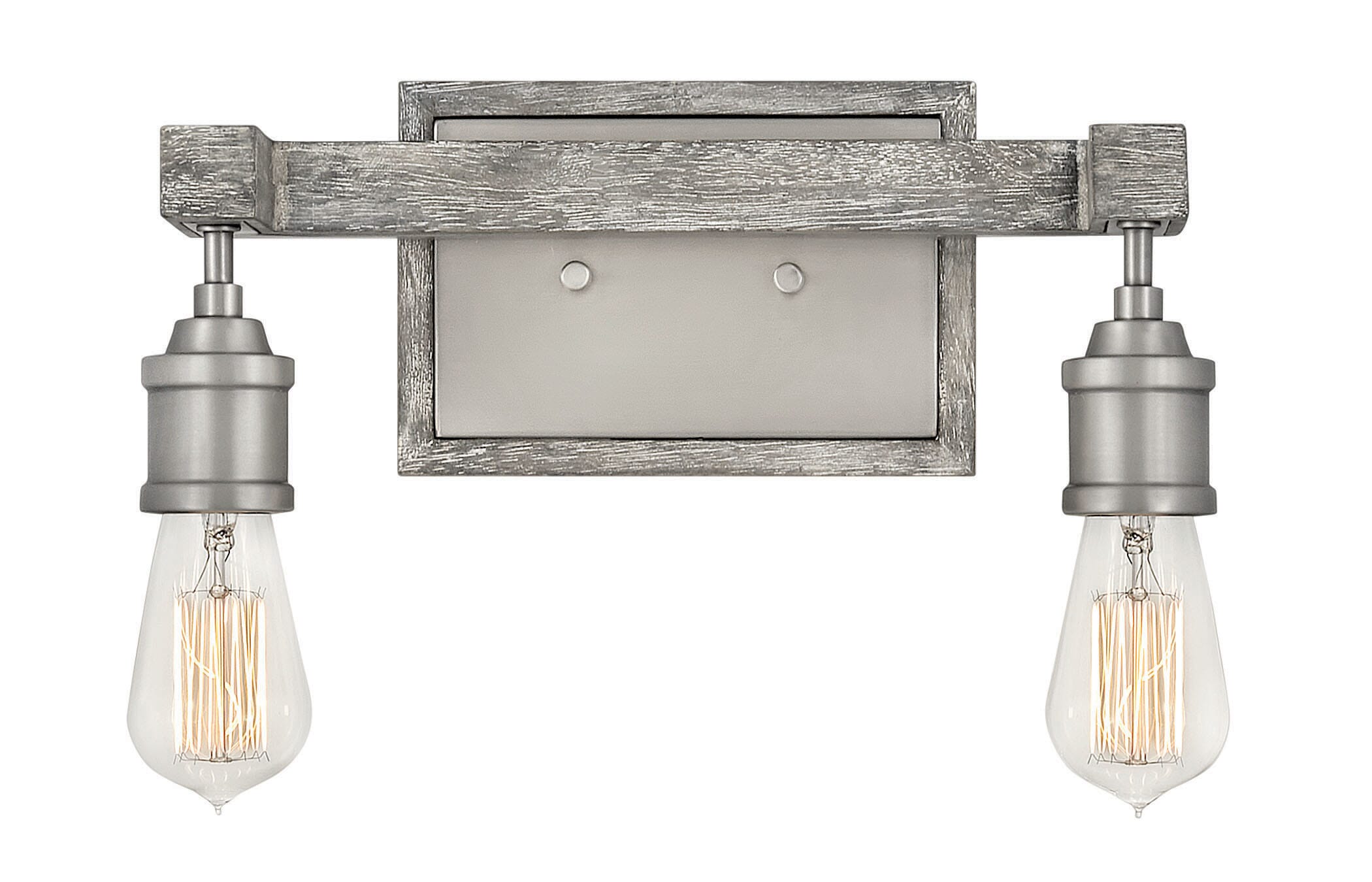Hinkley Denton 2-Light 14" Bathroom Vanity Light in Pewter