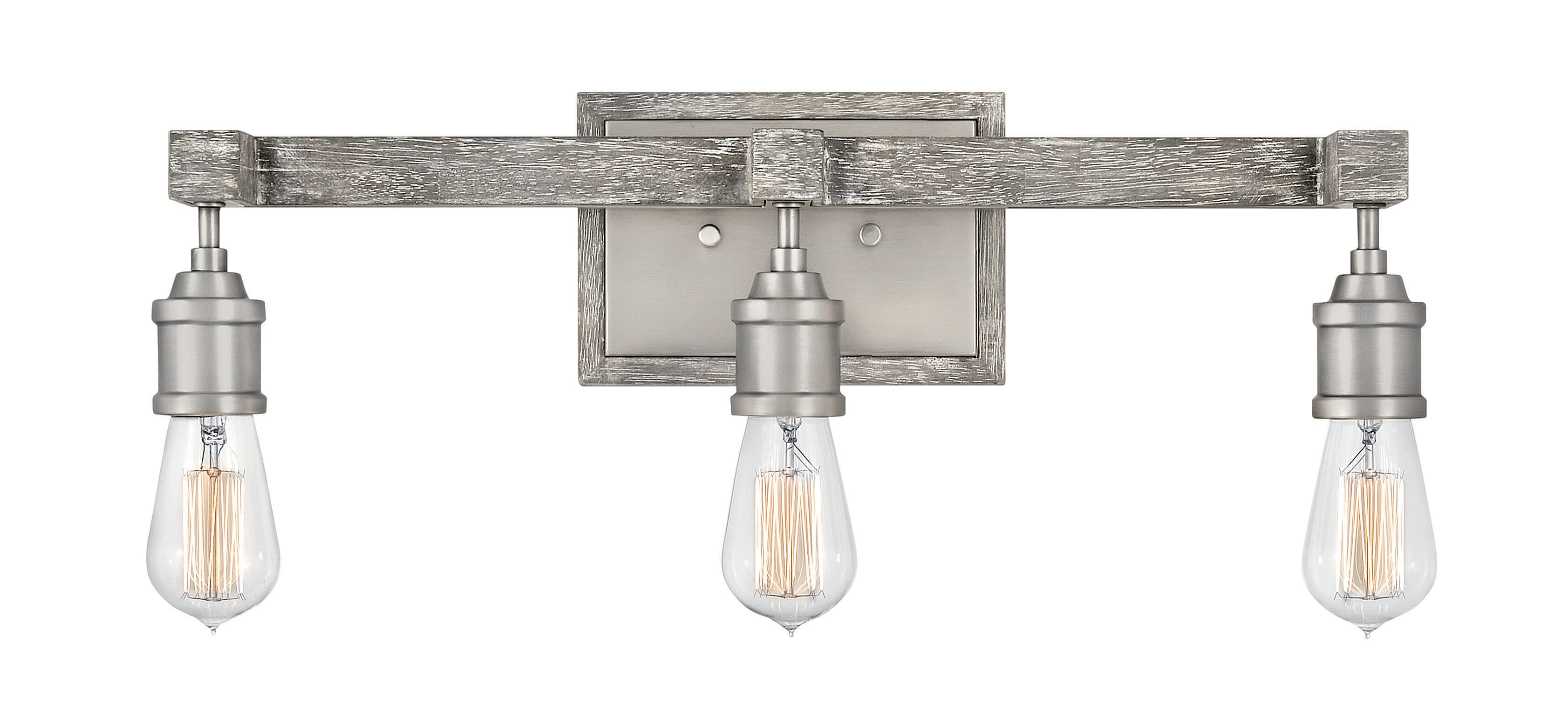 Hinkley Denton 3-Light 22" Bathroom Vanity Light in Pewter