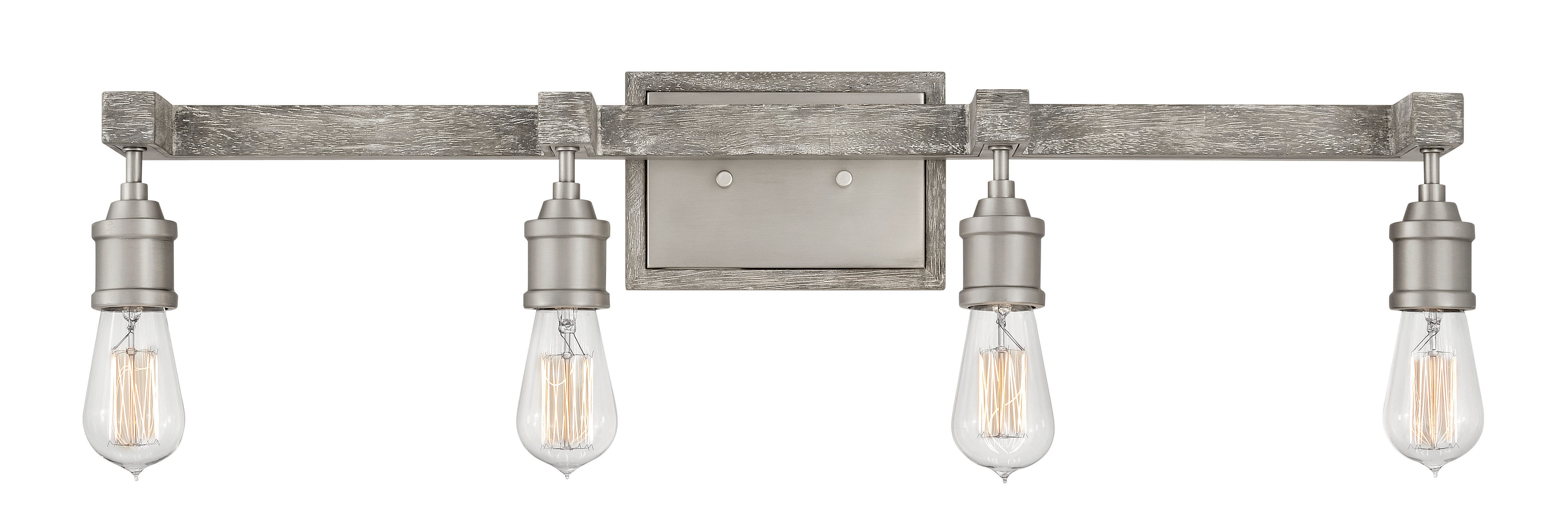 Hinkley Denton 4-Light 32" Bathroom Vanity Light in Pewter