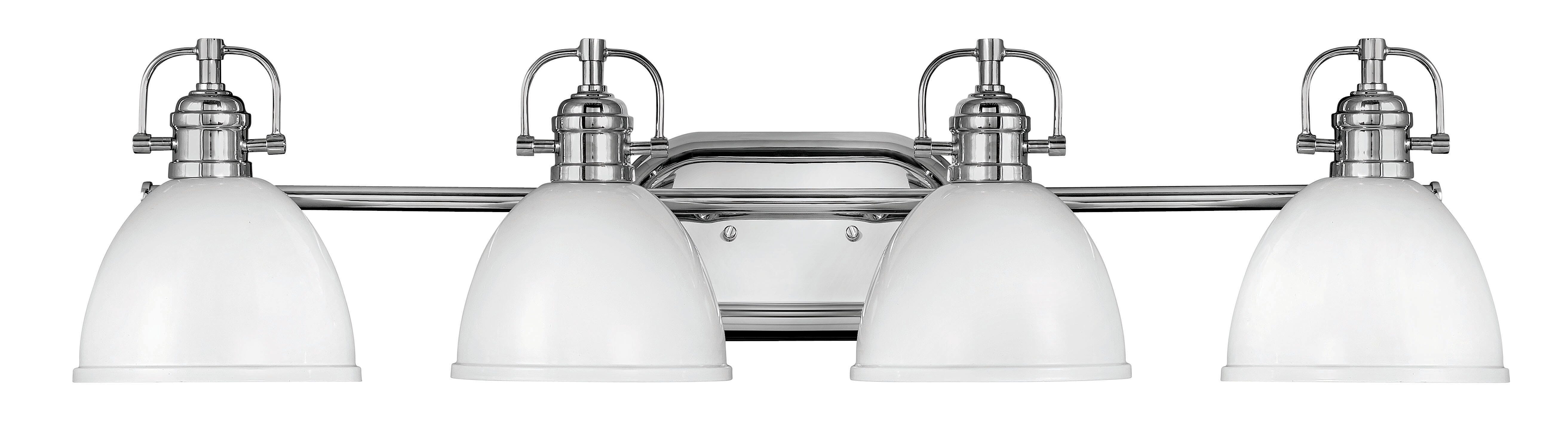 Hinkley Rowan 4-Light 33" Bathroom Vanity Light in Chrome