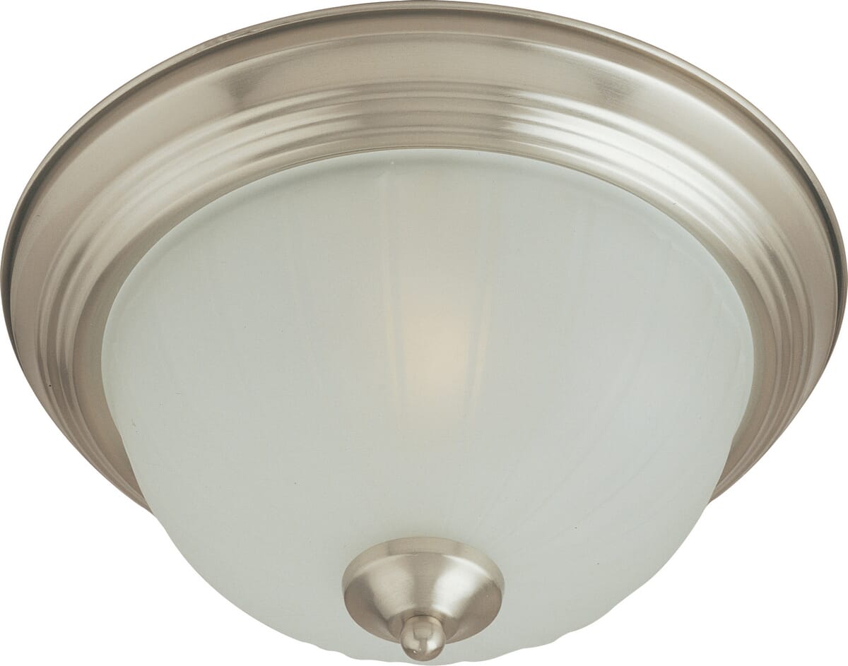 Maxim Lighting Essentials 2-Light Flush Mount in Satin Nickel