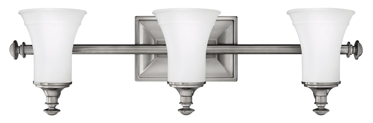 Hinkley Alice 3-Light Bathroom Vanity Light in Antique Nickel