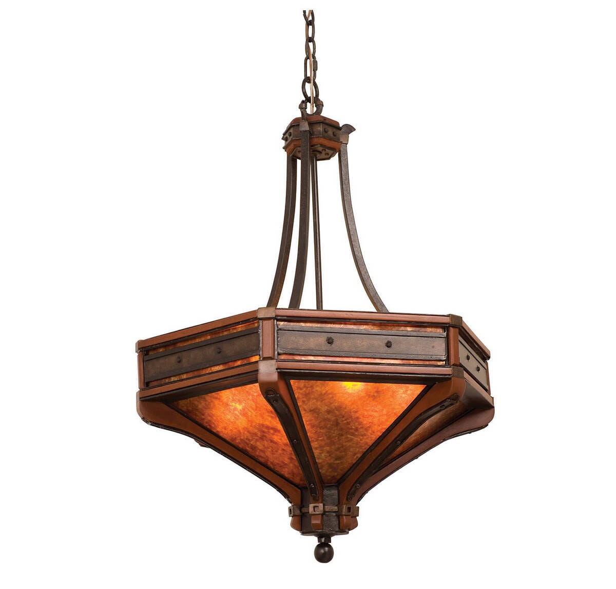 Kalco Aspen 6-Light 28" Iron Ring Pendant in Natural Iron