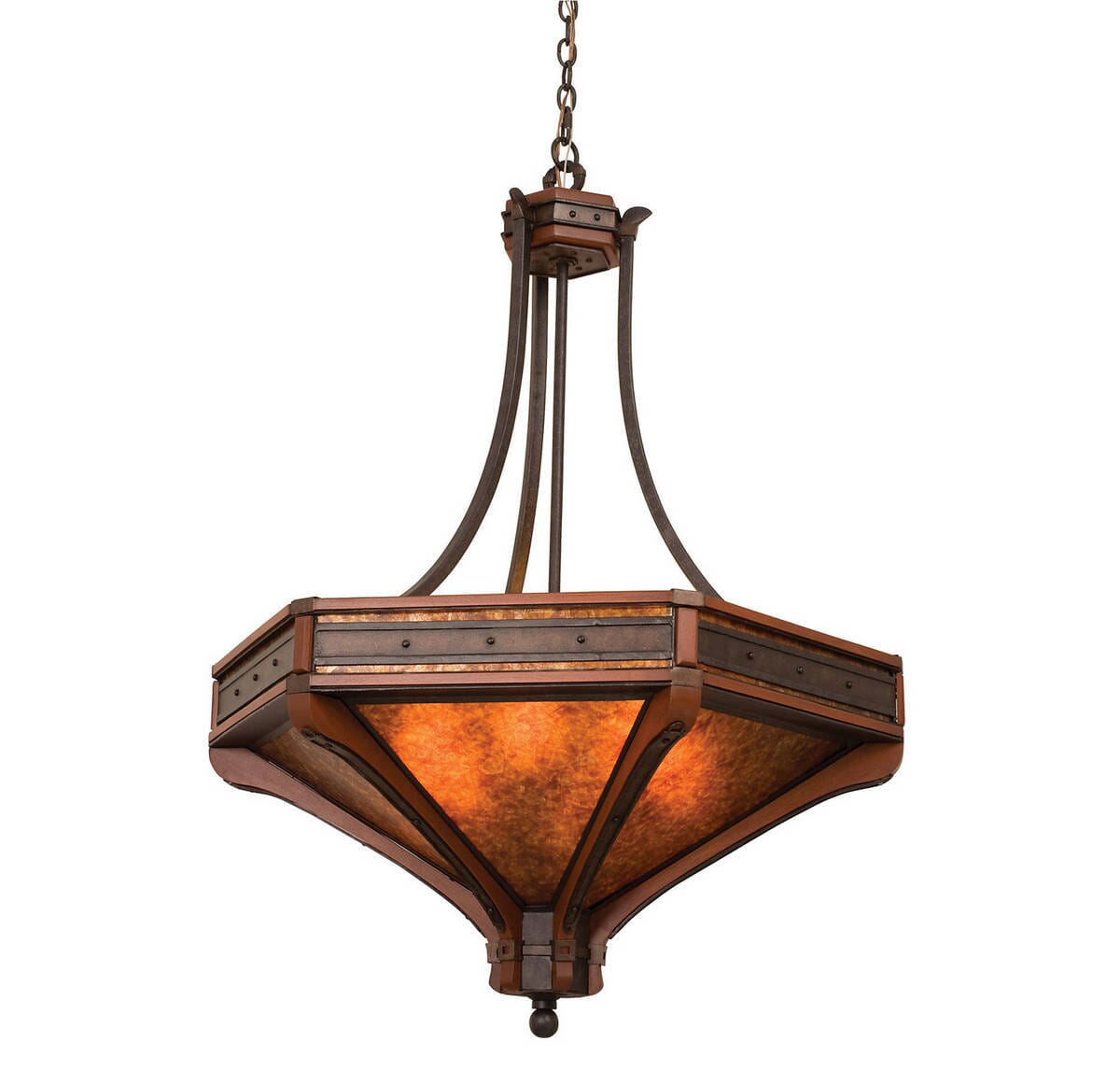 Kalco Aspen 6-Light 36" Iron Ring Pendant in Natural Iron