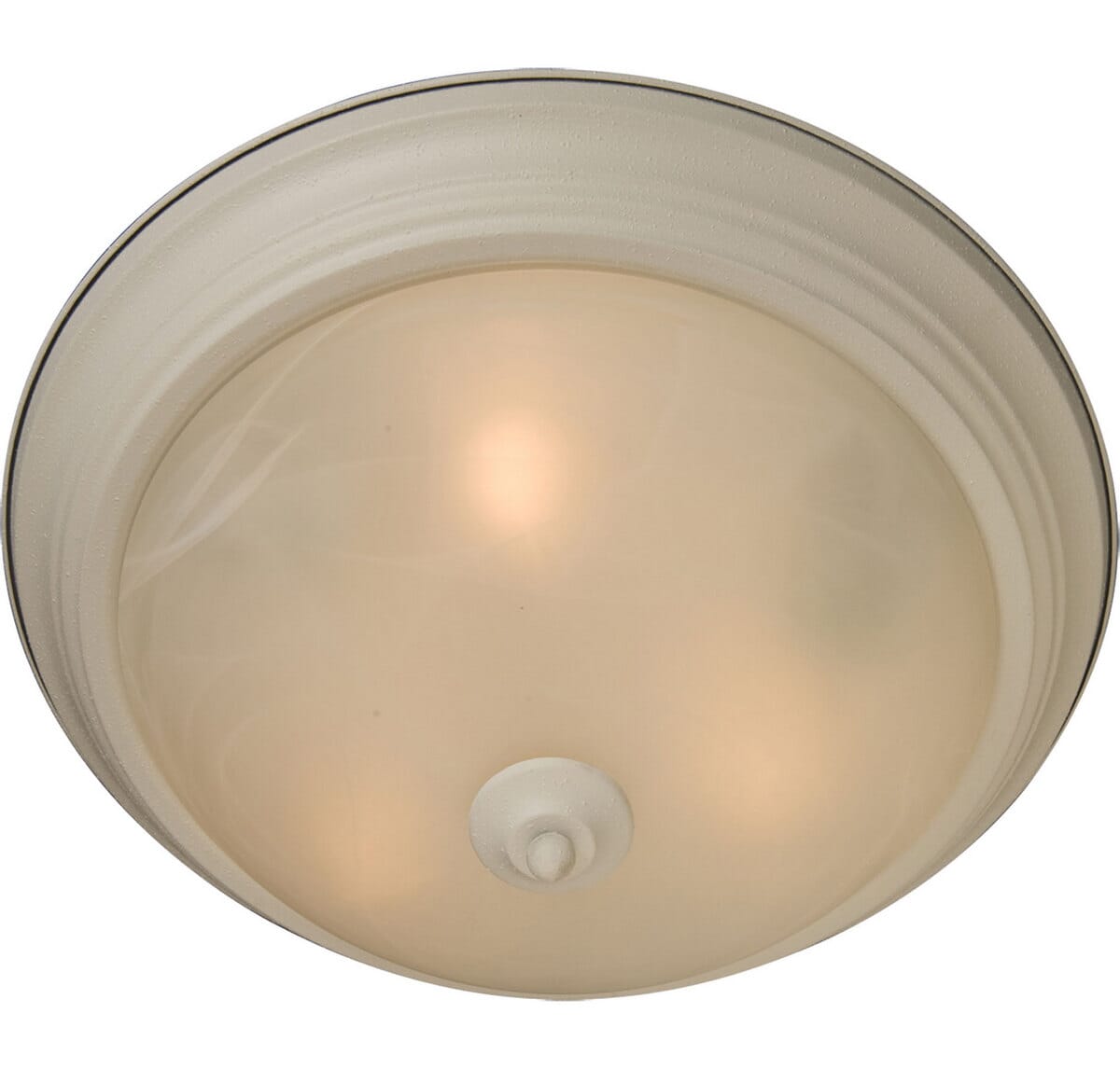 Maxim Essentials 3-Light Marble Flush Mount in Textured White