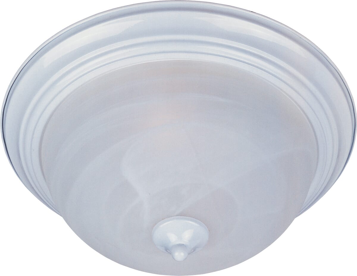 Maxim Lighting Essentials 3-Light Marble Glass Flush Mount in White