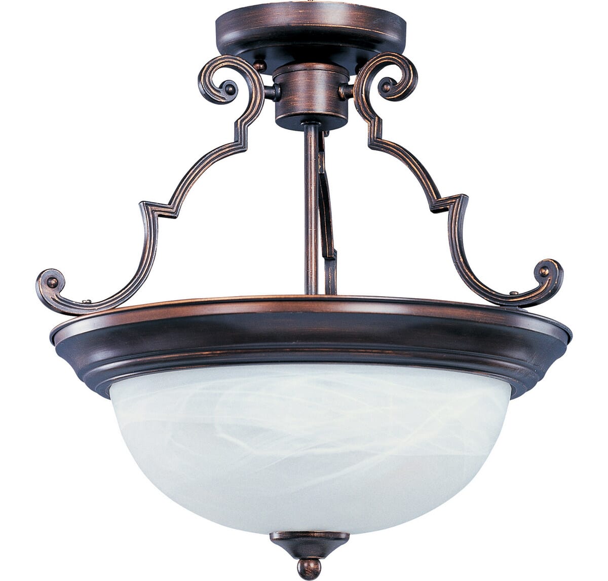 Maxim Essentials 2-Light Semi-Flush Mount in Oil Rubbed Bronze