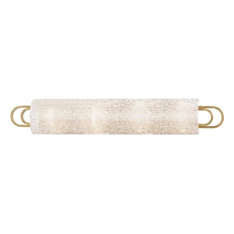 Hudson Valley Buckley 4-Light 31" Bathroom Vanity Light in Aged Brass