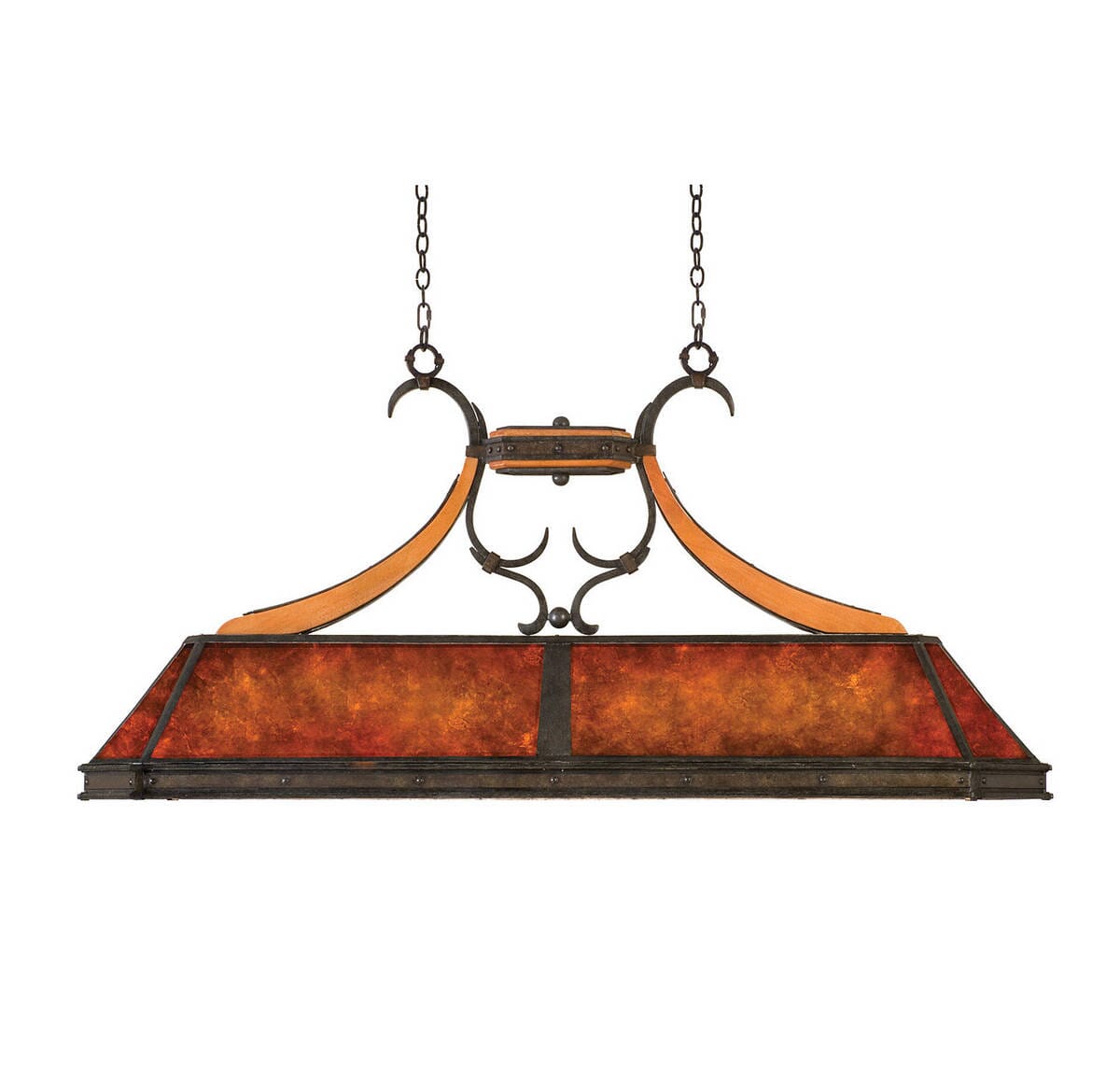 Kalco Aspen 5-Light Iron Ring Island in Natural Iron