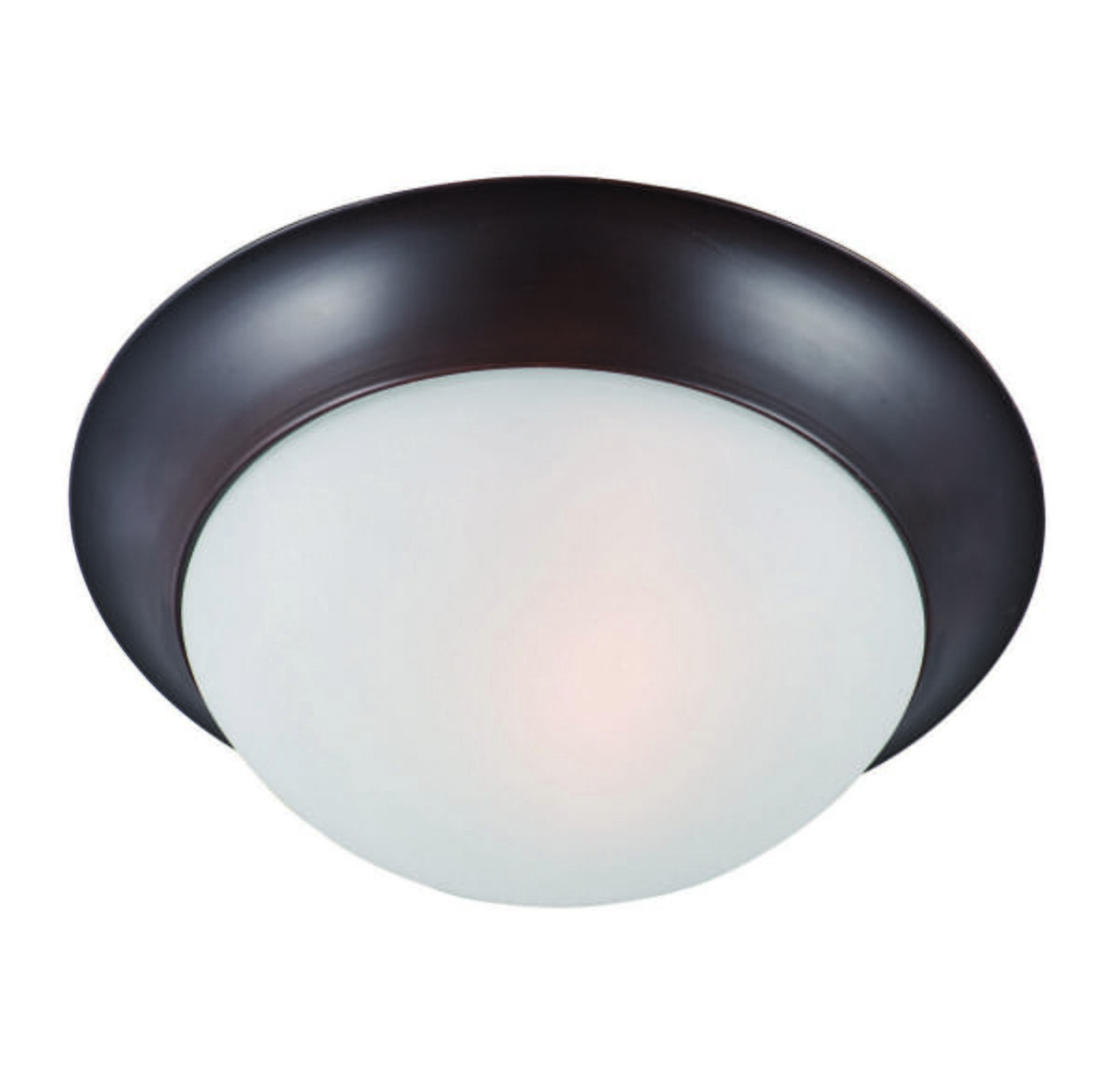 Maxim Lighting Essentials Frosted Glass Flush Mount in Bronze