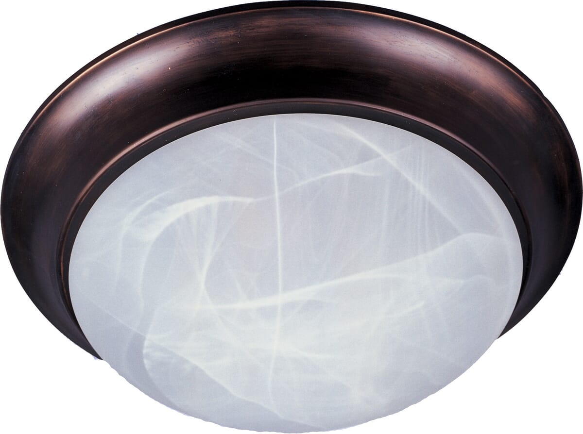 Maxim Lighting Essentials Marble Glass Flush Mount in Bronze