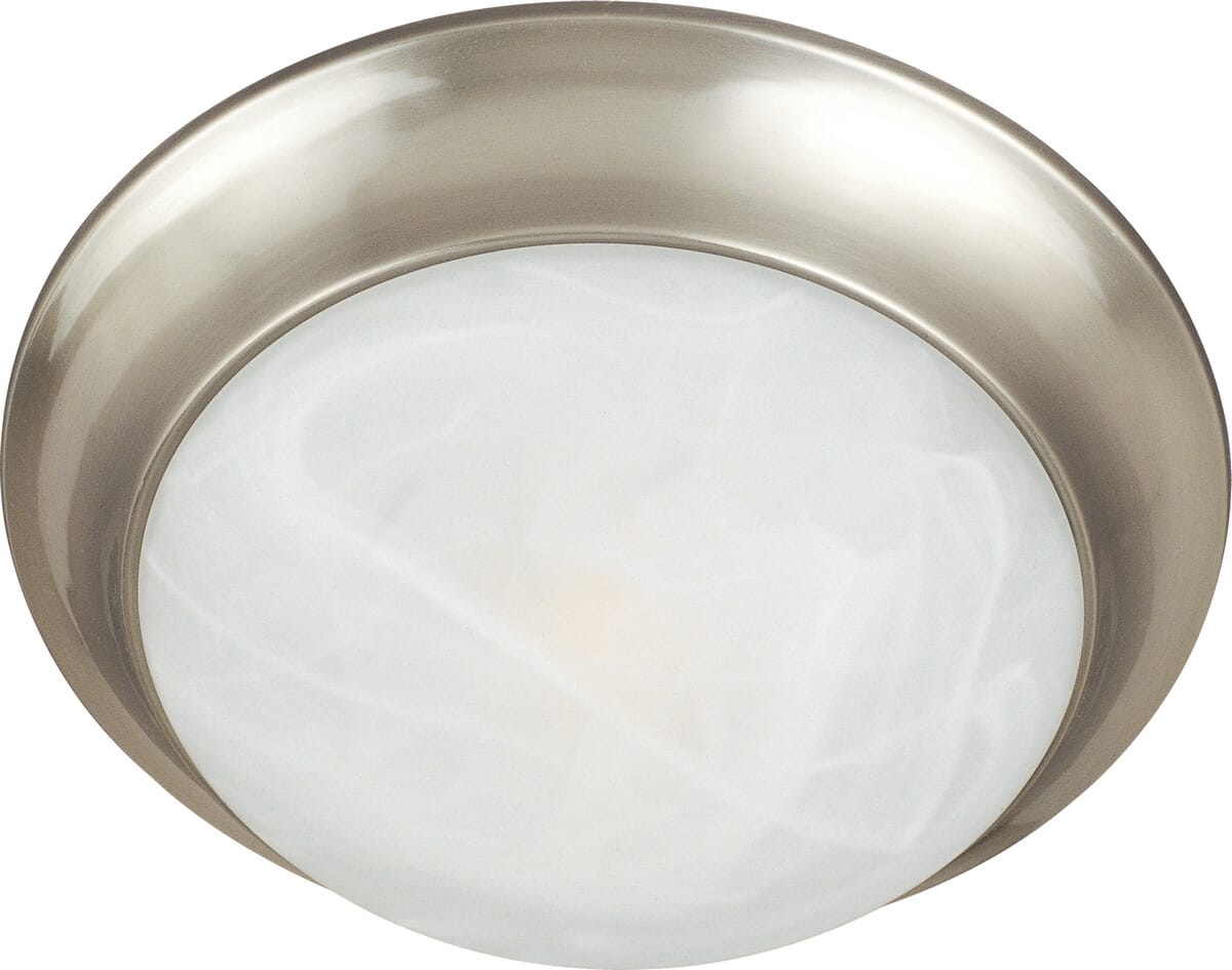 Maxim Lighting Essentials Marble Glass Ceiling Light in Satin Nickel