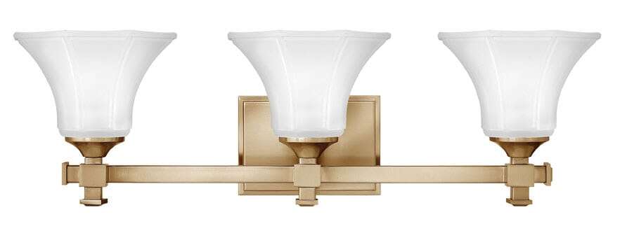 Hinkley Abbie 3-Light Bathroom Vanity Light in Brushed Caramel