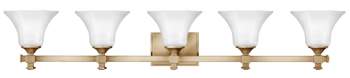 Hinkley Abbie 5-Light Bathroom Vanity Light in Brushed Caramel