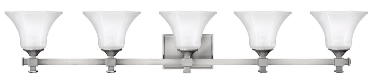 Hinkley Abbie 5-Light Bathroom Vanity Light in Brushed Nickel