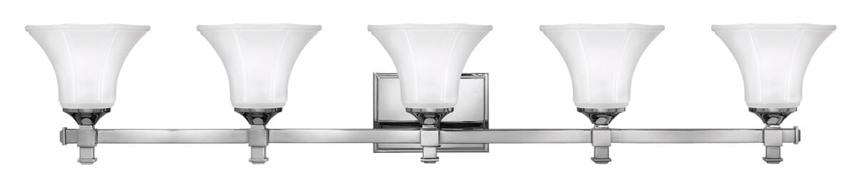 Hinkley Abbie 5-Light Bathroom Vanity Light in Chrome