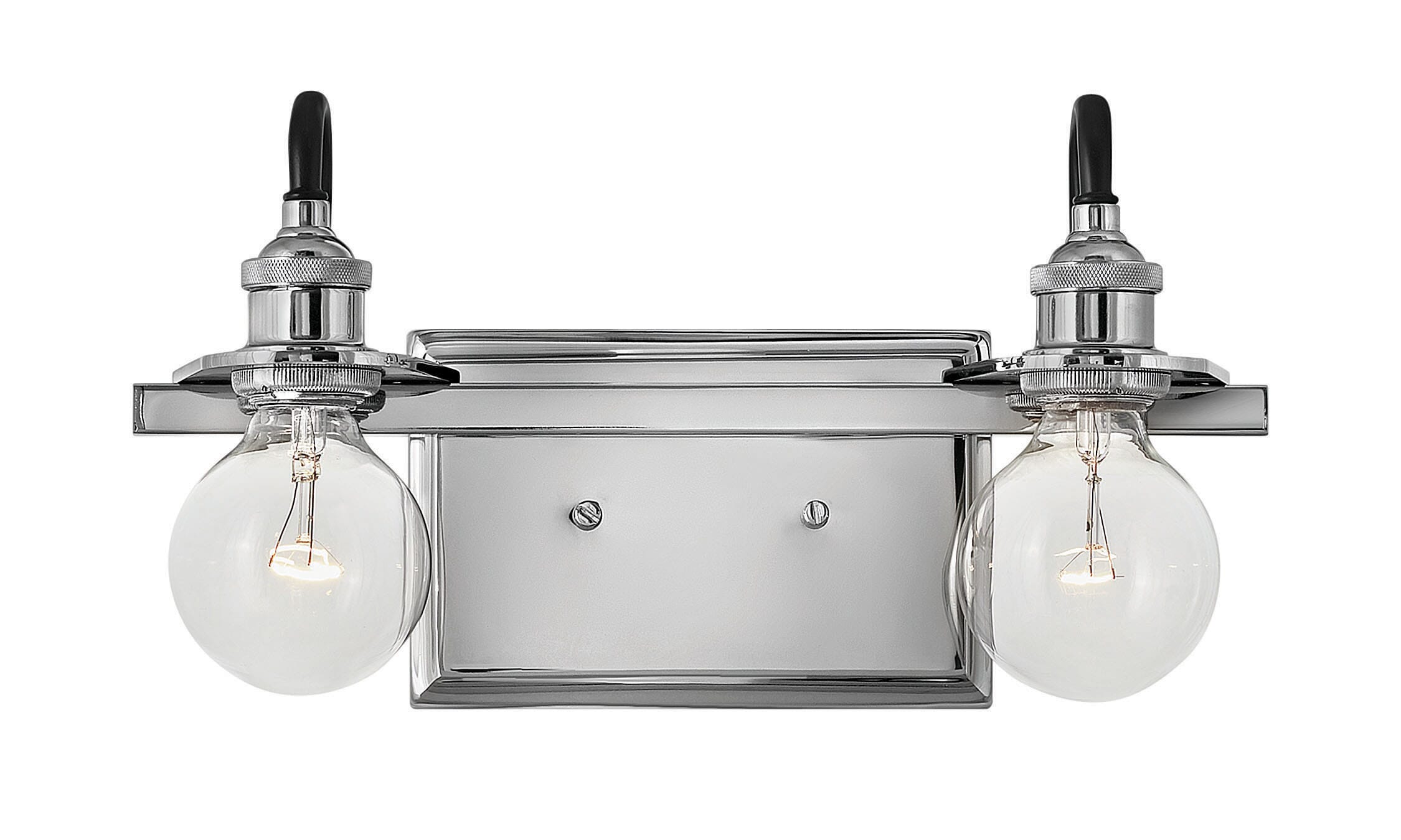 Hinkley Baxter 2-Light 14" Bathroom Vanity Light in Polished Nickel