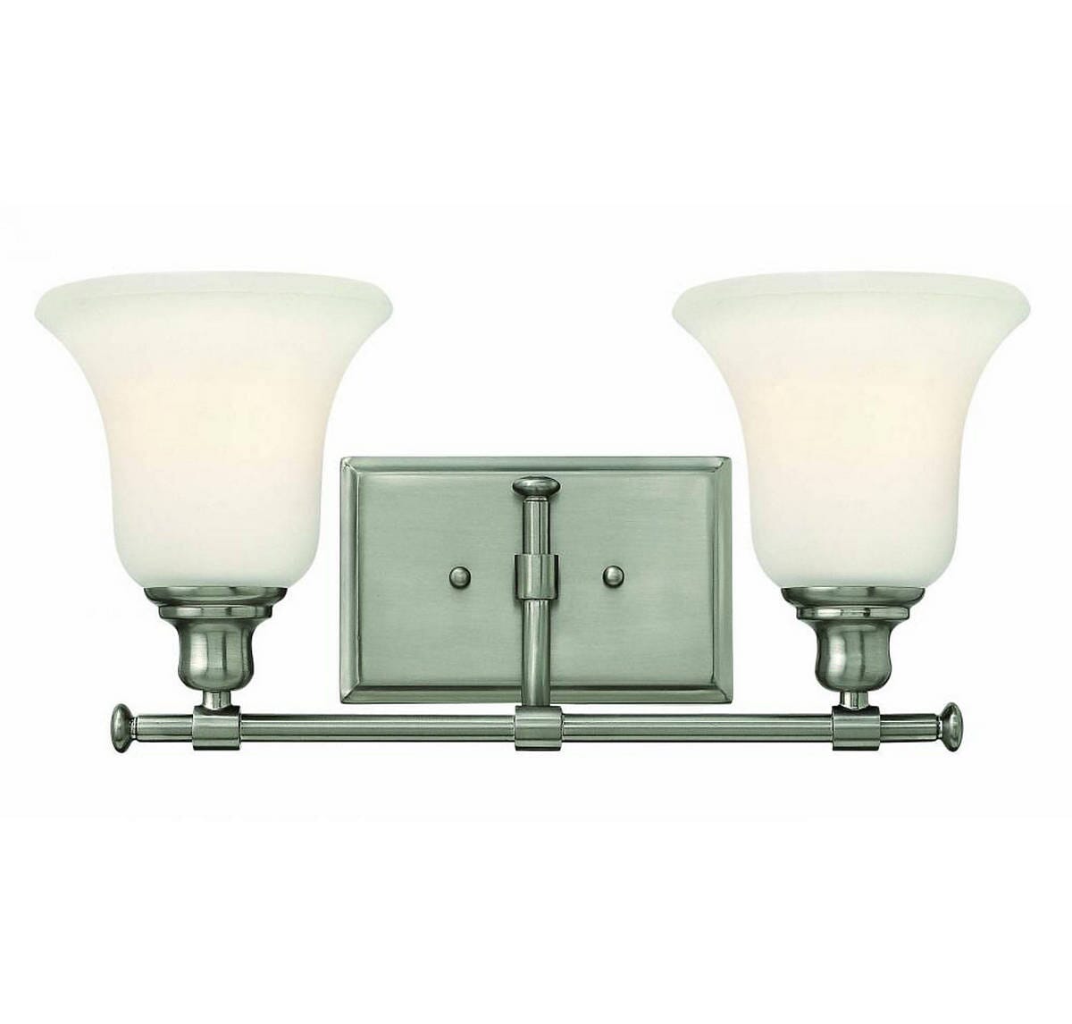 Hinkley Colette 2-Light Bathroom Vanity Light in Brushed Nickel