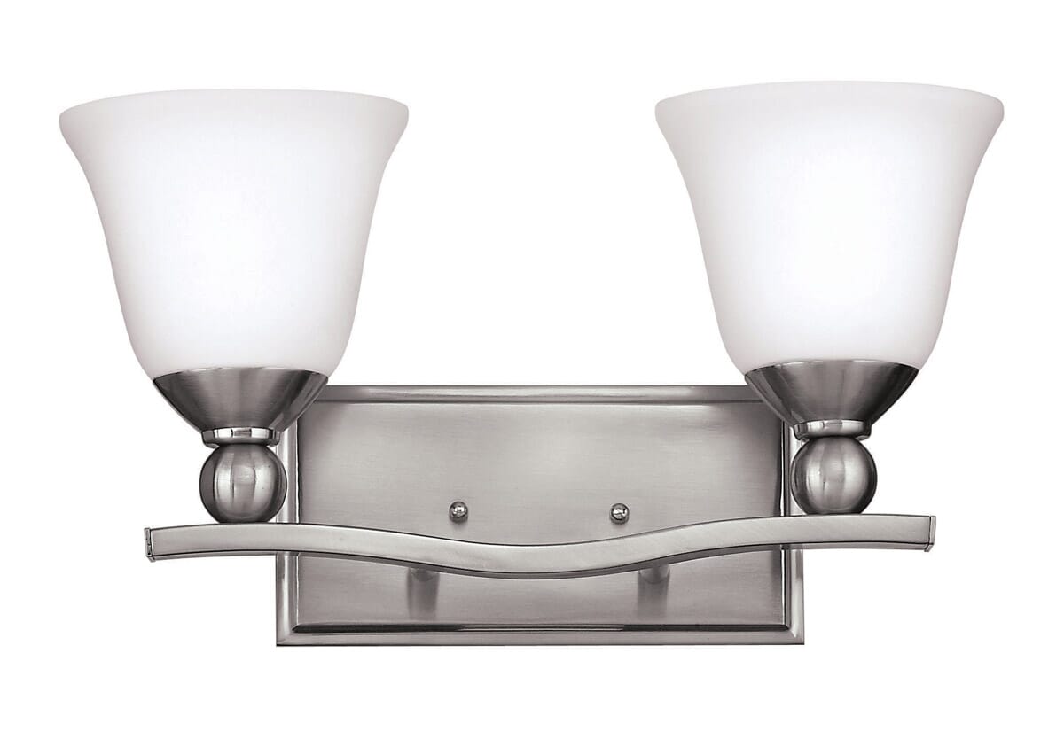 Hinkley Bolla 2-Light Bathroom Vanity Light in Brushed Nickel