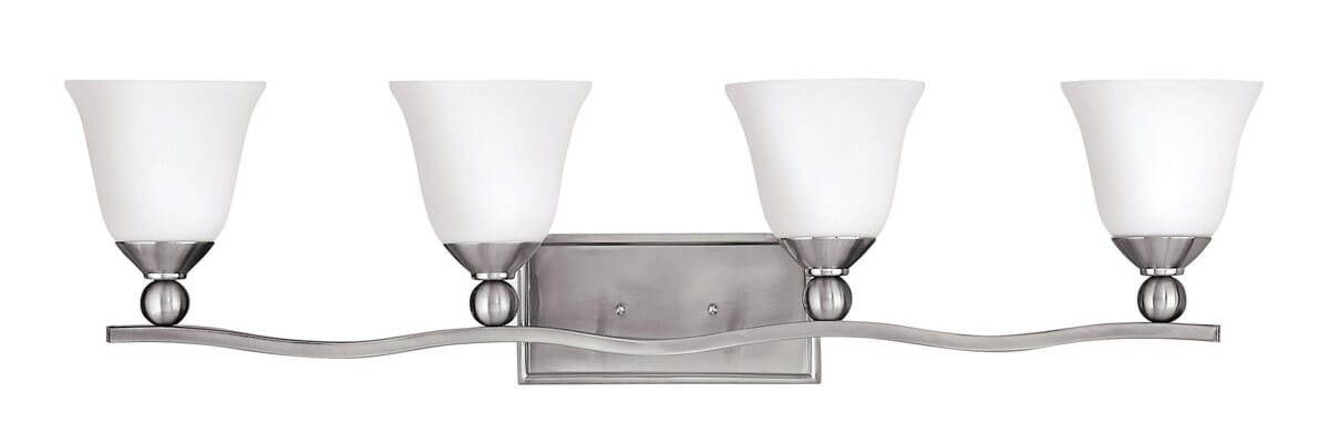 Hinkley Bolla 4-Light Bathroom Vanity Light in Brushed Nickel