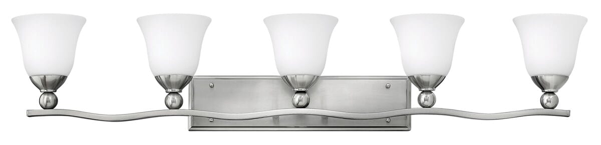 Hinkley Bolla 5-Light Bathroom Vanity Light in Brushed Nickel