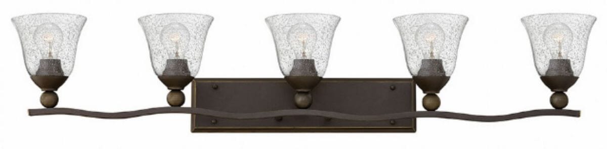 Hinkley Bolla 5-Light Bathroom Vanity Light in Olde Bronze with Clear Glass  Seedy