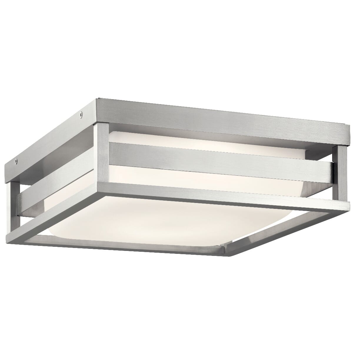Kichler 12" Outdoor Ceiling Light in Brushed Aluminum