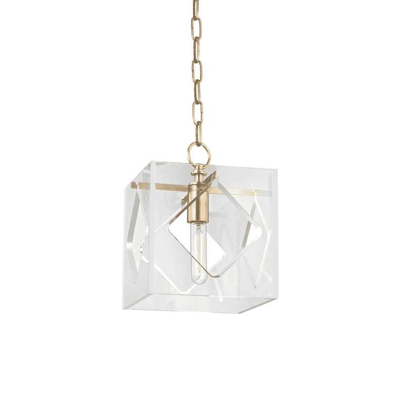 Hudson Valley Travis 11" Pendant Light in Aged Brass