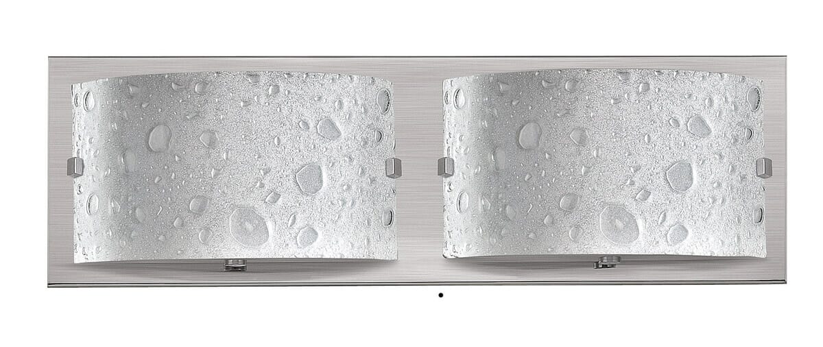 Hinkley Daphne 2-Light Bathroom Vanity Light in Brushed Nickel