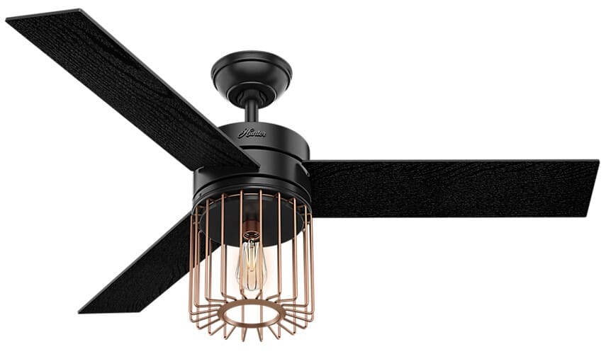 Hunter Ronan 52" Indoor Ceiling Fan in Matte Black