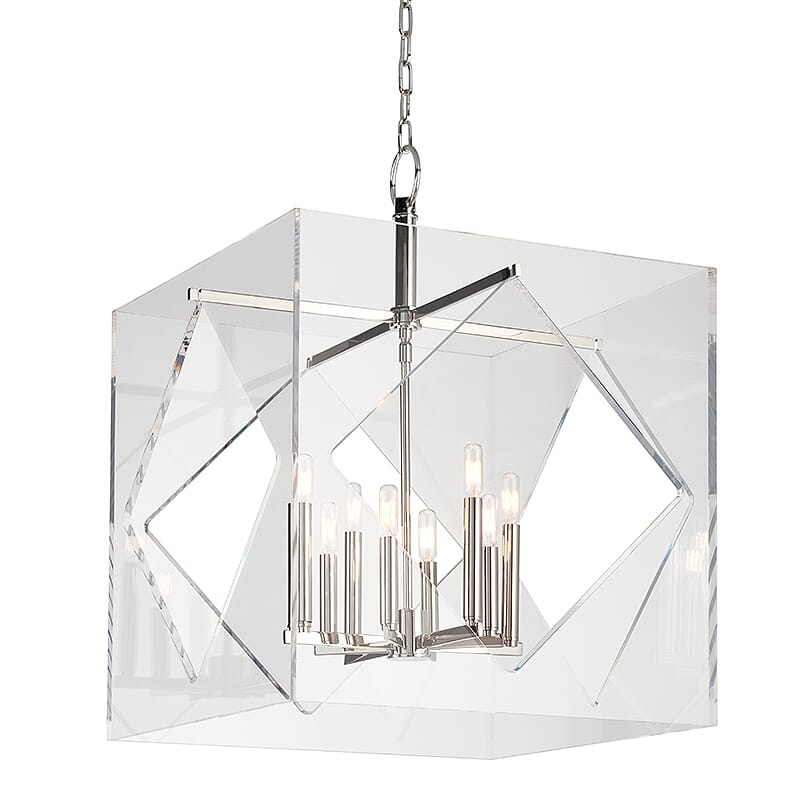 Hudson Valley Travis 8-Light Chandelier in Polished Nickel