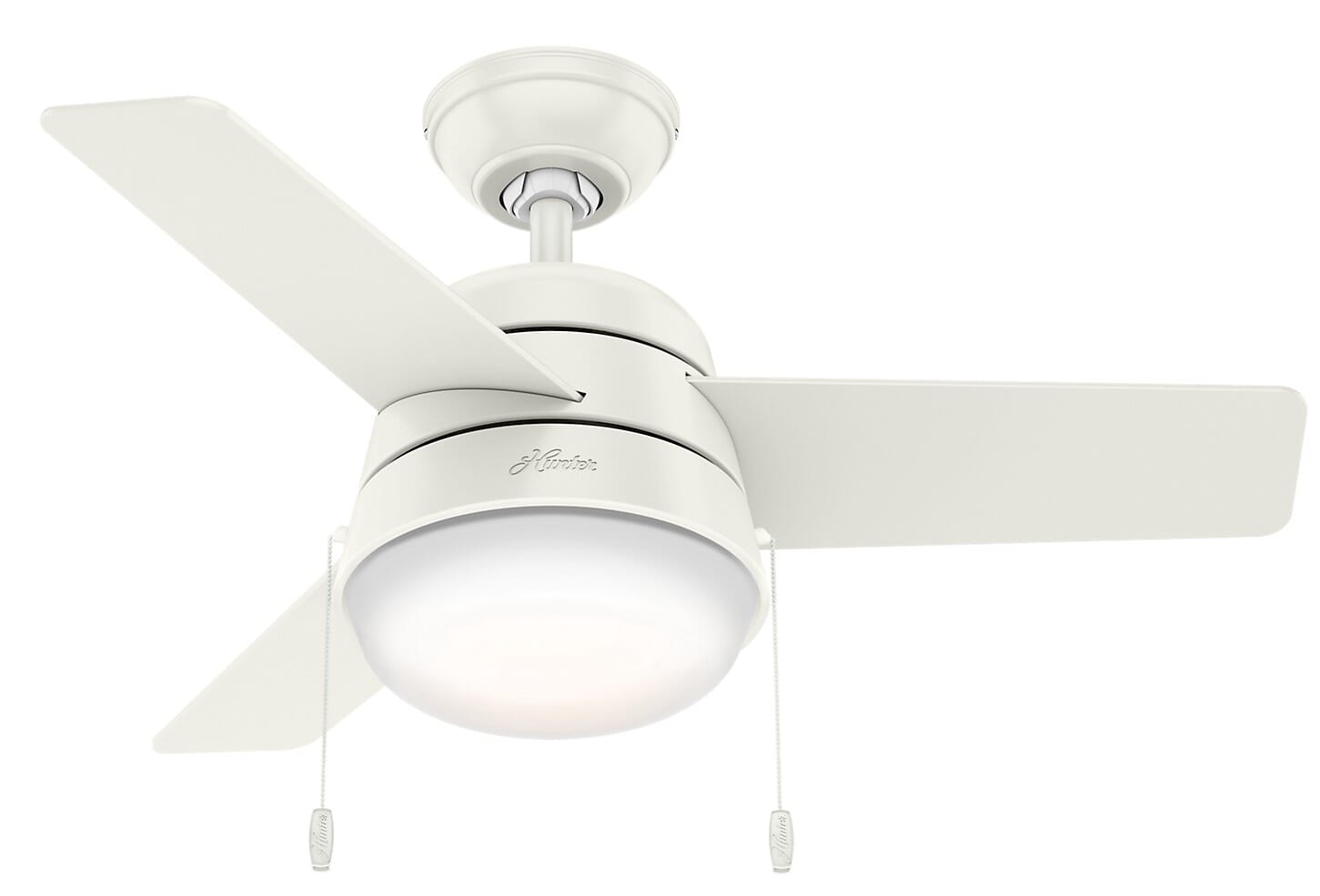 Hunter Aker 36" Indoor Ceiling Fan in Fresh White