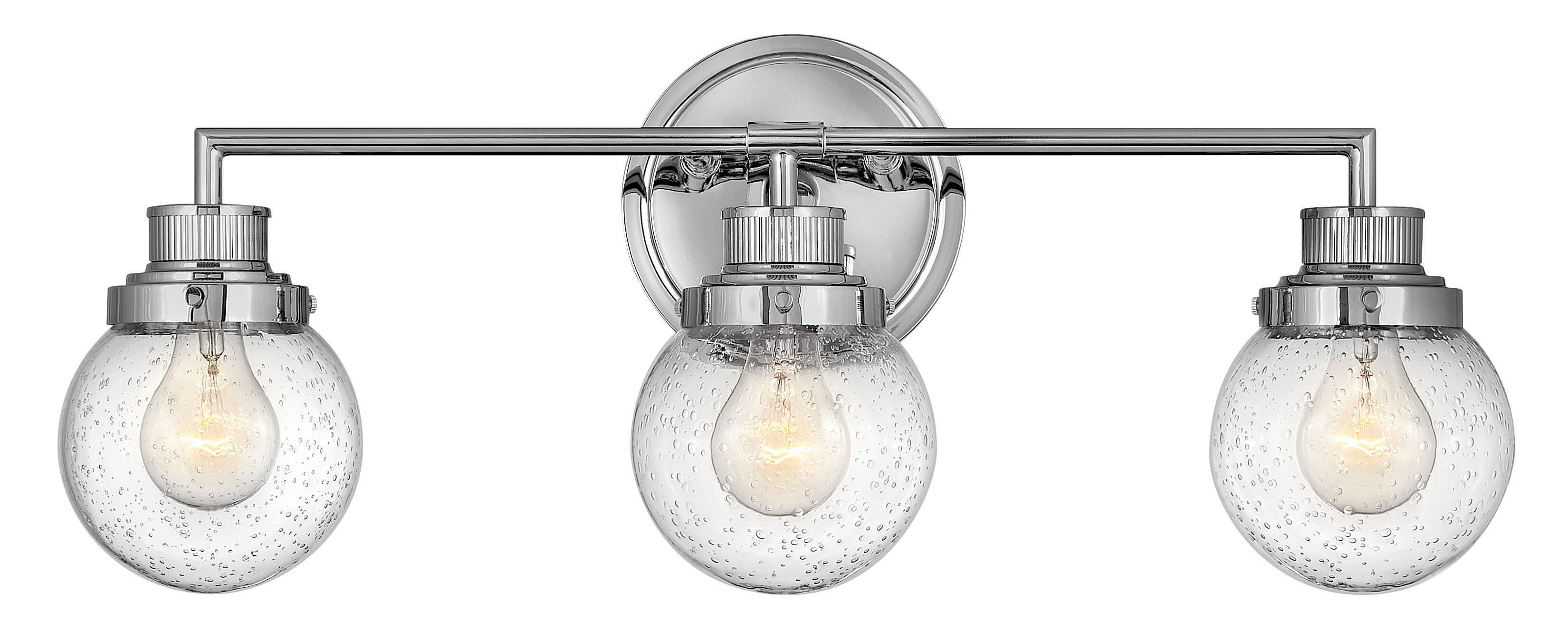 Hinkley Poppy 3-Light Bathroom Vanity Light in Chrome