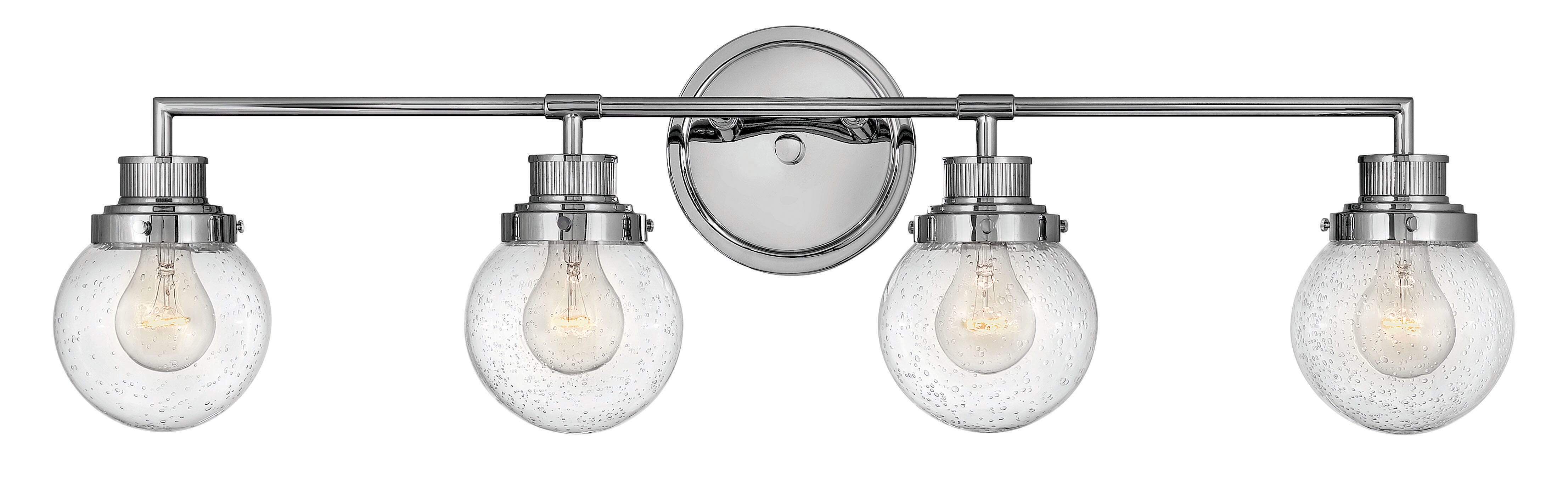 Hinkley Poppy 4-Light 34" Bathroom Vanity Light in Chrome