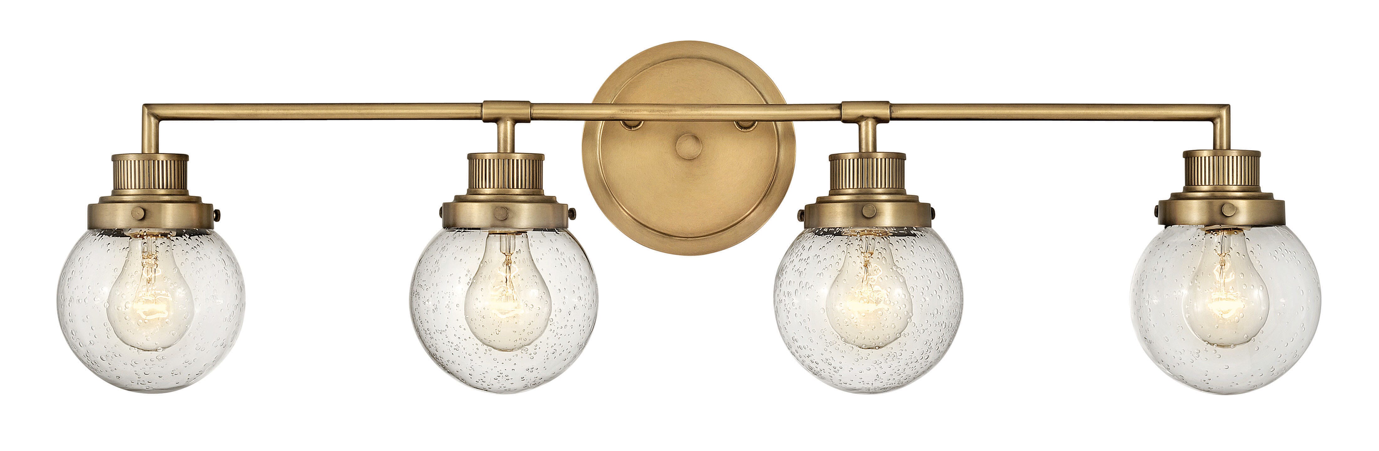 Hinkley Poppy 4-Light 34" Bathroom Vanity Light in Heritage Brass