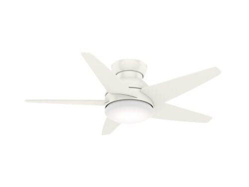 Casablanca Isotope Low Profile 44" Indoor Flush Mount Ceiling Fan in Fresh White