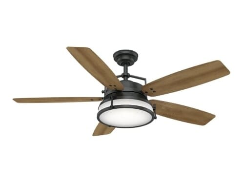 Casablanca Caneel Bay 3-Light 56" Indoor/Outdoor Ceiling Fan in Aged Steel