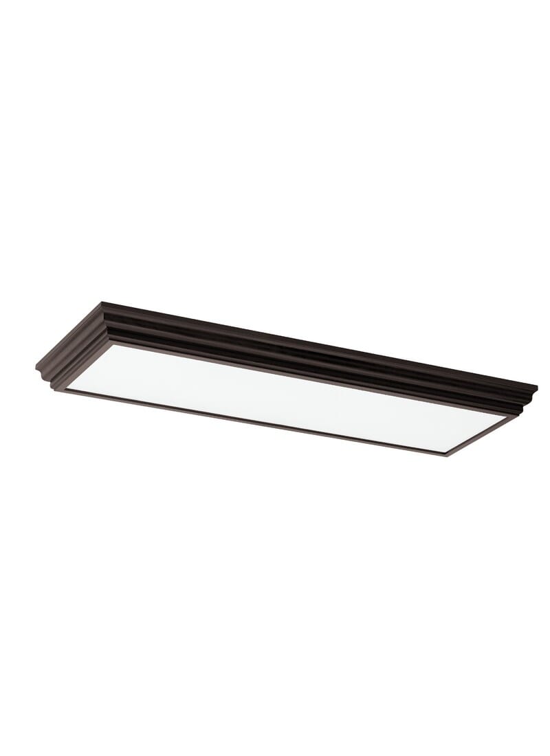 Sea Gull Decorative Drop Lens Fluorescent 4-Light 19" Ceiling Light in Oil Rubbed Bronze